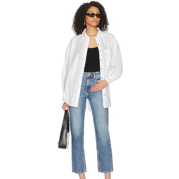 Free People We The Free Pacifica High Rise Slim Straight Leg Jeans Size 27 - Picture 4 of 14